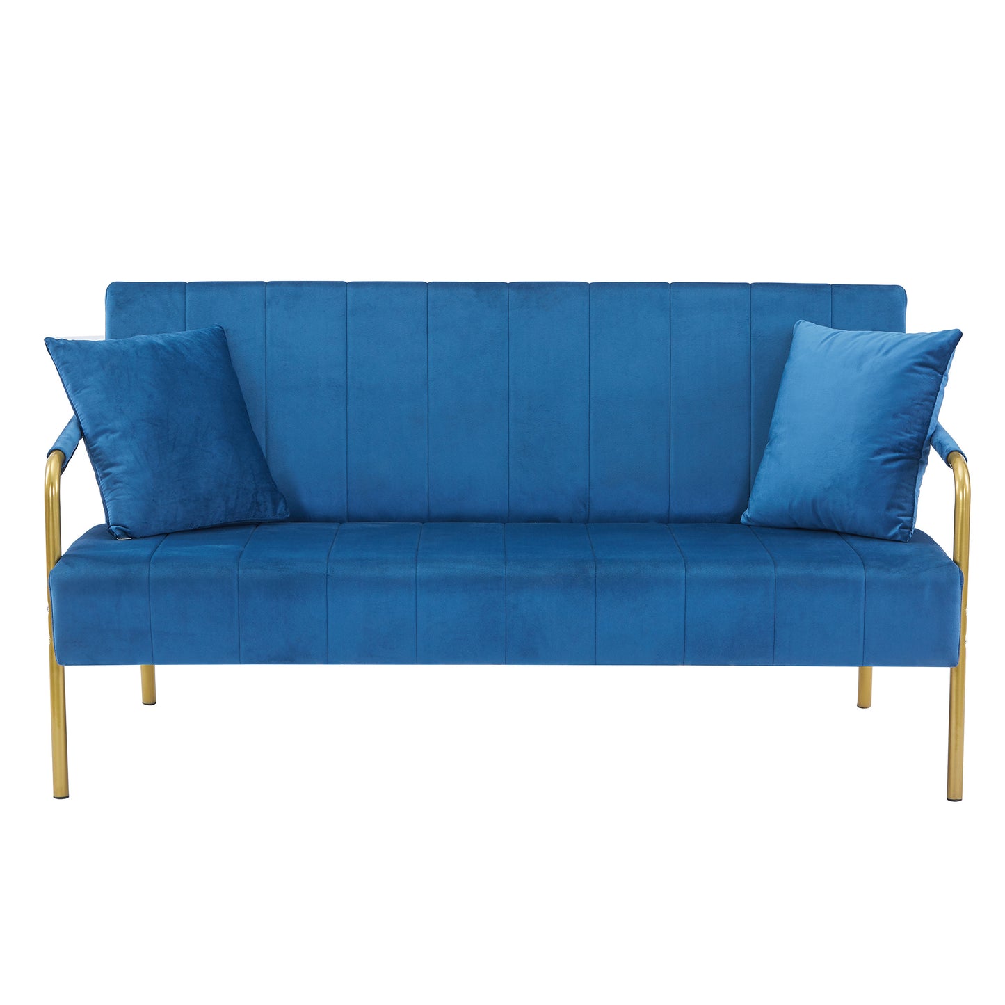 Modern Velvet Loveseat Sofa – High-Back, Solid Wood Frame | Seraph & Stone
