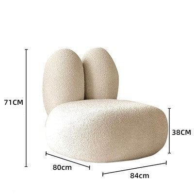 Curved Lamb Cashmere Sofa – Modern Luxury Living Room Couch
