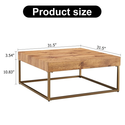 Modern Rectangular Coffee / Dining Table — MDF Top & Metal Legs