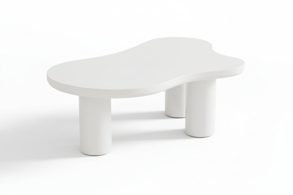 White Cloud-Shaped Coffee Table