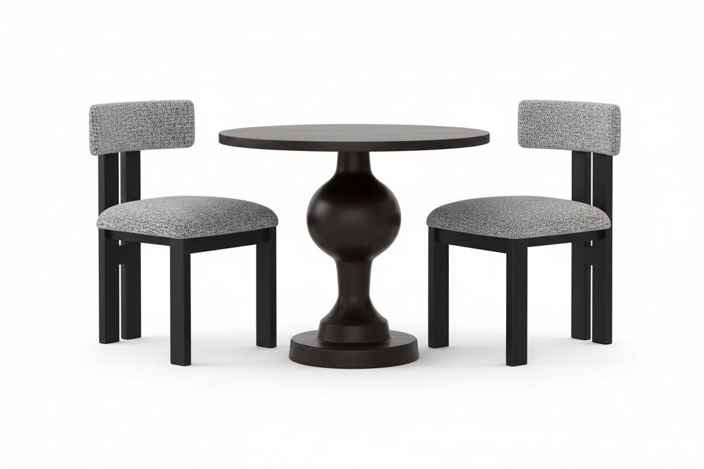 Upholstered Armless Dining Chairs with Metal Legs