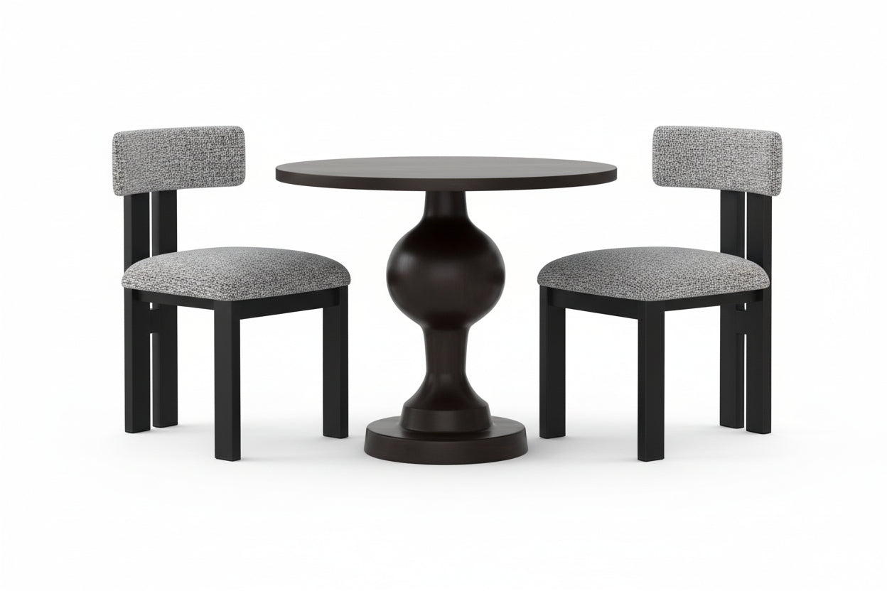 Upholstered Armless Dining Chairs with Metal Legs