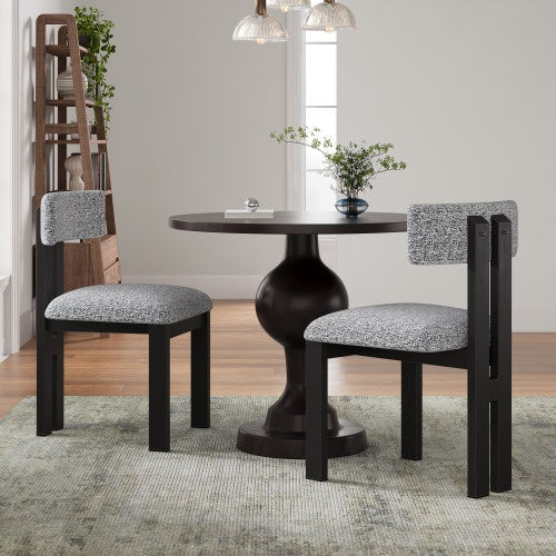 Upholstered Armless Dining Chairs with Metal Legs — Set of 2 | Modern & Stylish