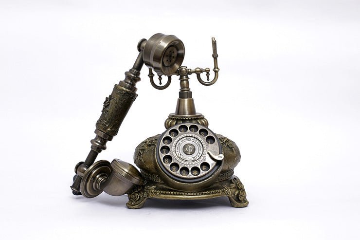 Rotating Classic Telephone Antique Vintage Idyllic Retro Telephone Fixed Telephone Home Landline