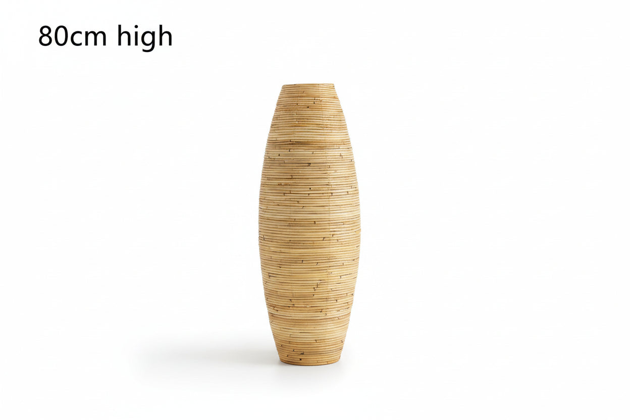 Natural Color Indonesian Rattan Vase Rattan Vase