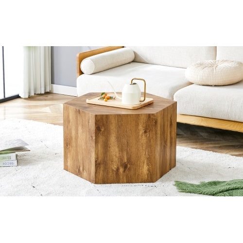Modern Textured MDF Coffee Table – Elegant Patterned Wood Finish & Durable Design