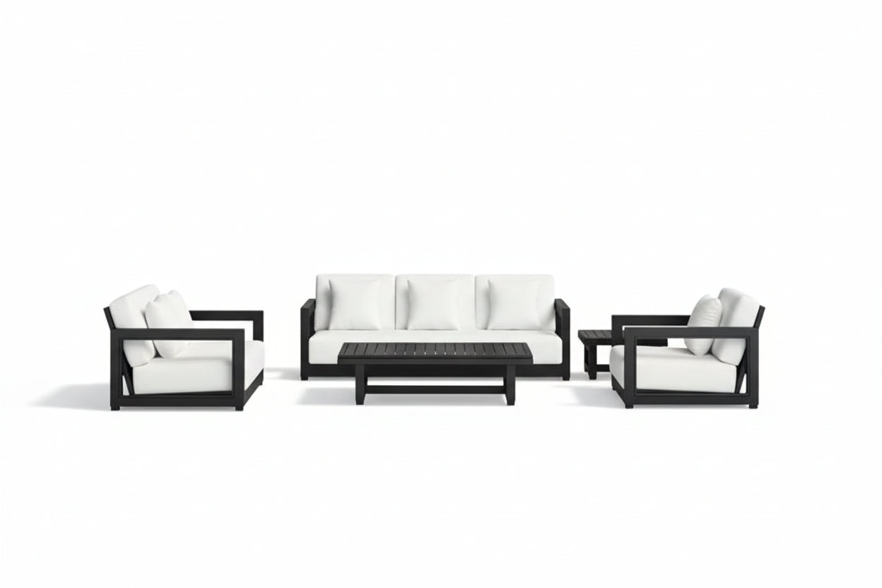 Melrose 5 Piece Sofa Seating Group with Cushions