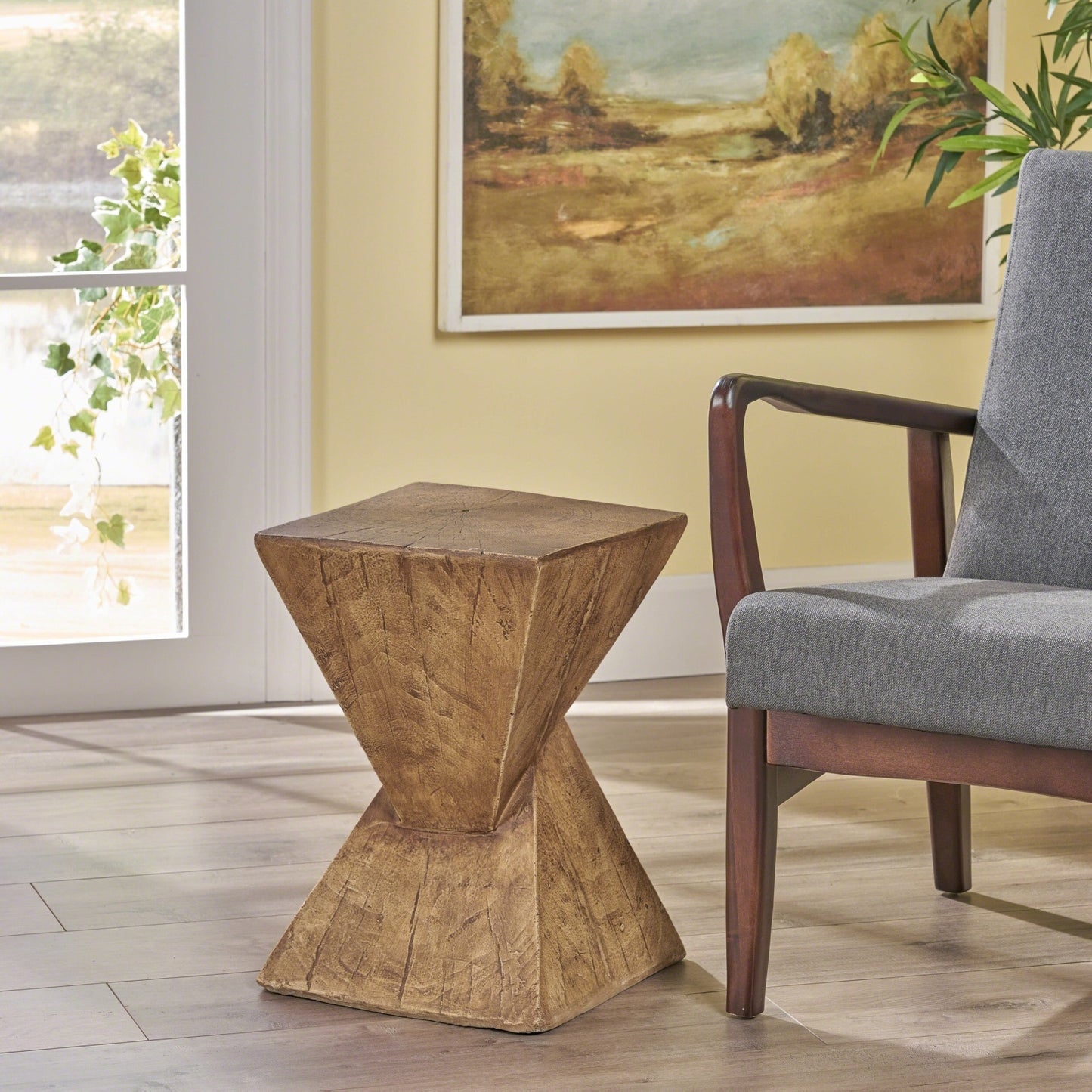 Tess Side Table — Hand-Painted Hourglass Accent Table | Seraph & Stone