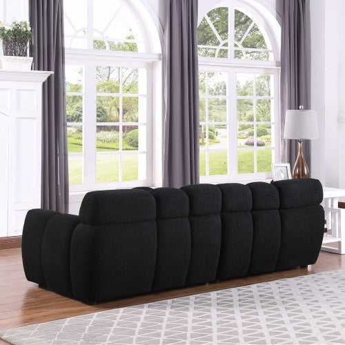 Marshmallow Bouclé Sofa 3-Seater — 87.4" Deep & Cozy Structure