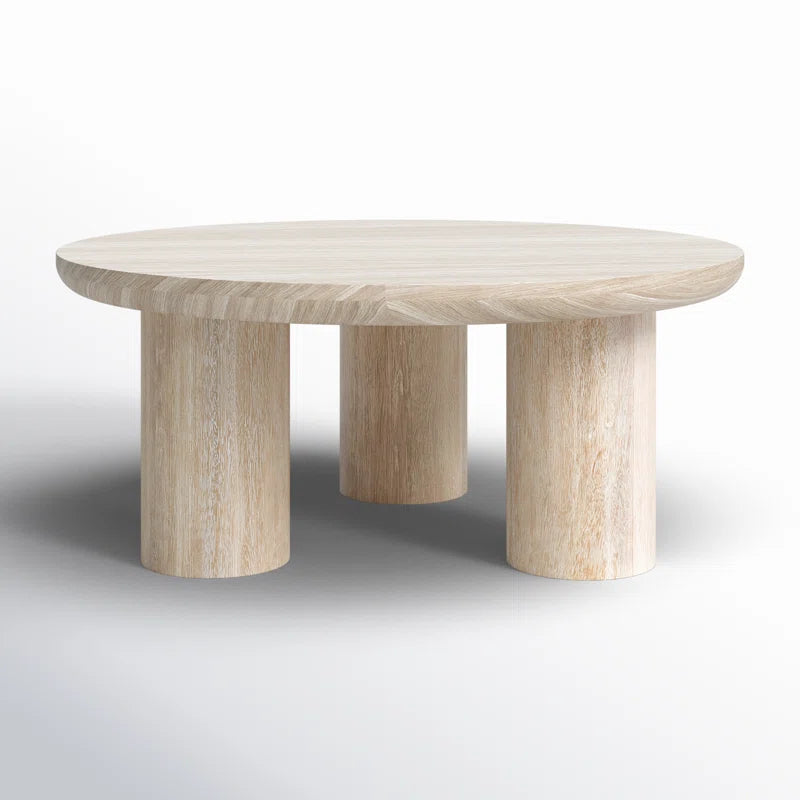 Columnia 40" Solid Wood round Coffee Table
