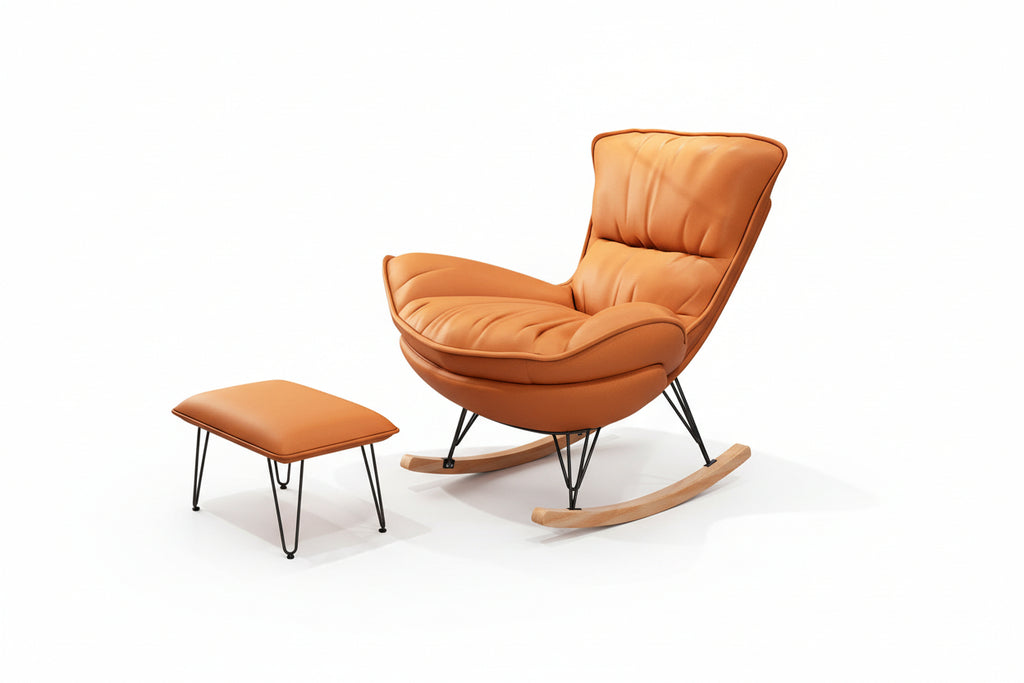 Casual Reclining Rocking Chair Couch