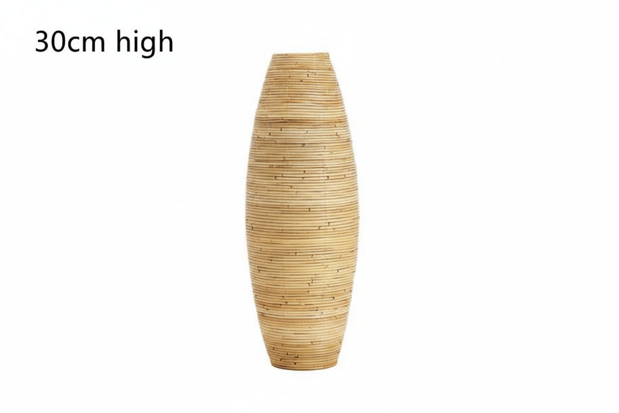Natural Color Indonesian Rattan Vase Rattan Vase