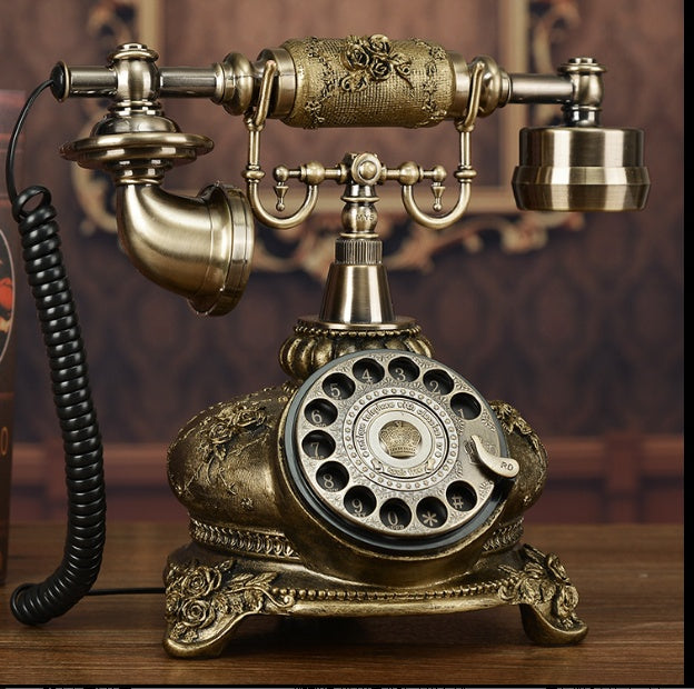 Rotating Classic Telephone Antique Vintage Idyllic Retro Telephone Fixed Telephone Home Landline