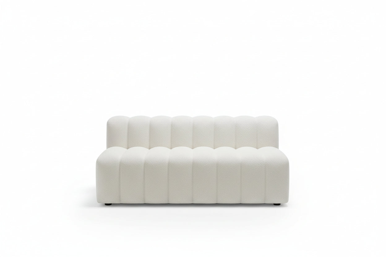 Lamb Velvet Curved Modular Sofa