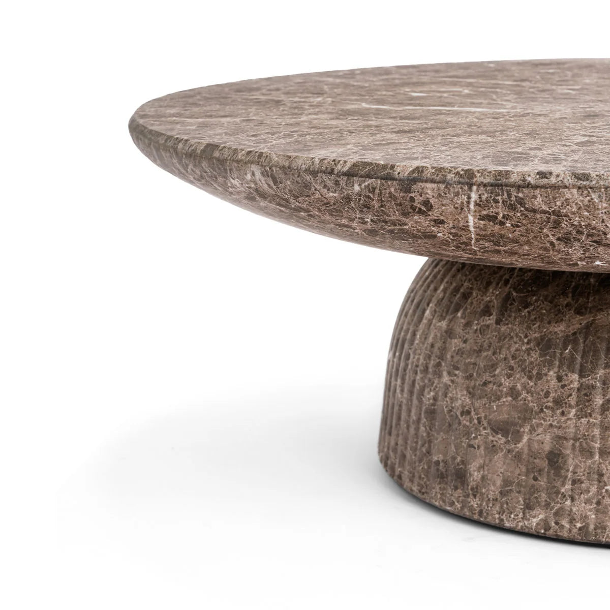 Maddox Single round Coffee Table Stone Marble Effect