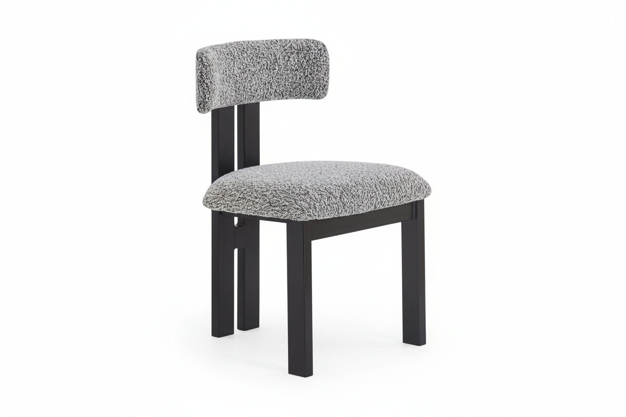 Upholstered Armless Dining Chairs with Metal Legs
