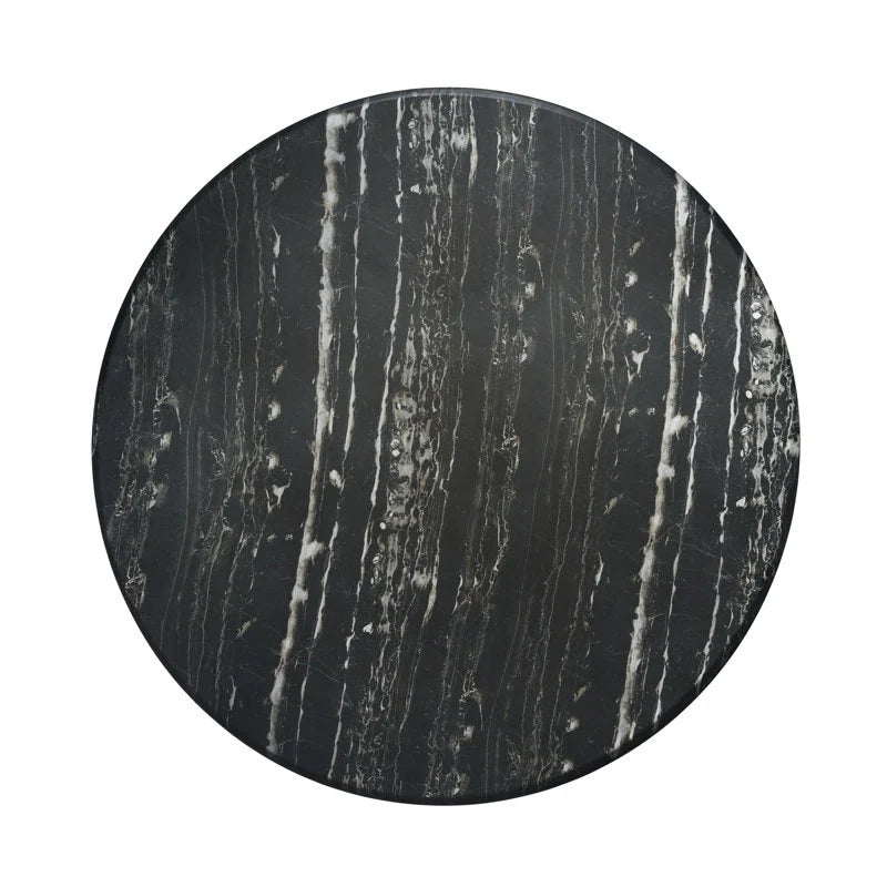 Maddox Single round Coffee Table Stone Marble Effect