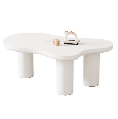 White Cloud-Shaped Coffee Table – Irregular 3-Leg Modern Centrepiece
