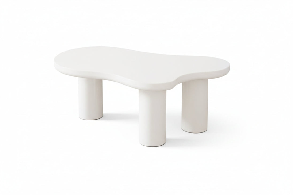 White Cloud-Shaped Coffee Table