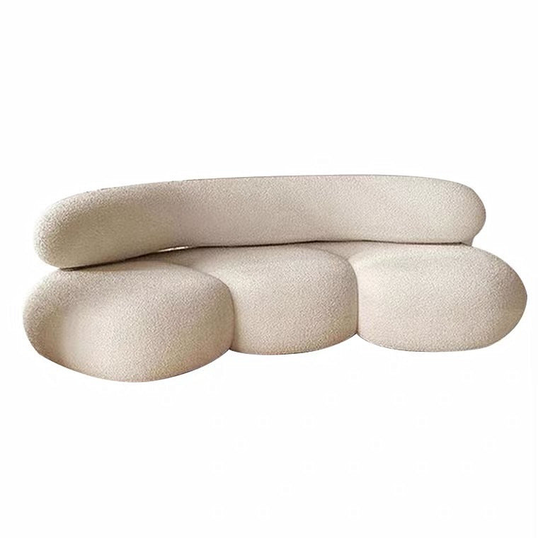 Curved Lamb Cashmere Sofa – Modern Luxury Living Room Couch