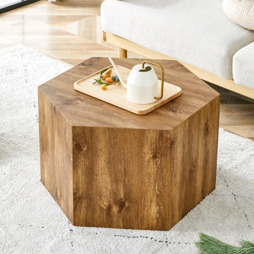 Modern Textured MDF Coffee Table – Elegant Patterned Wood Finish & Durable Design
