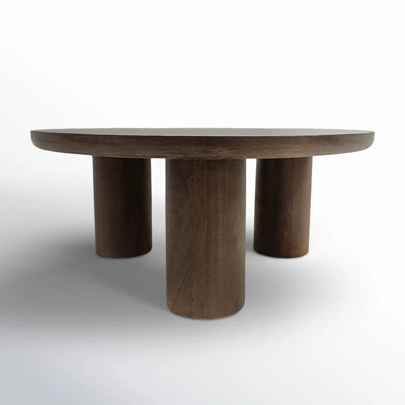 Columnia 40" Solid Wood round Coffee Table