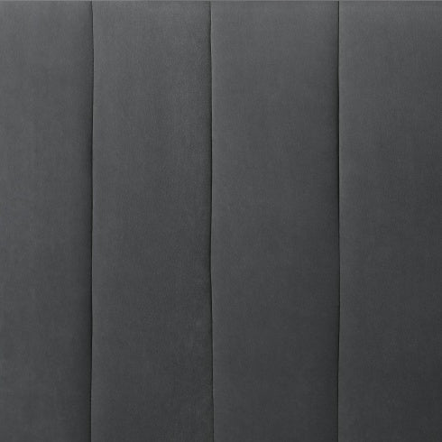 Modern Channel Chesterfield-Style Loveseat – Grey Velvet | Seraph & Stone