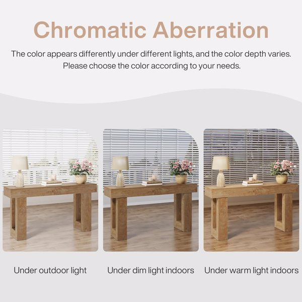 63-inch Rustic Long Console Table – Farmhouse-Style Hallway & Living Room Piece