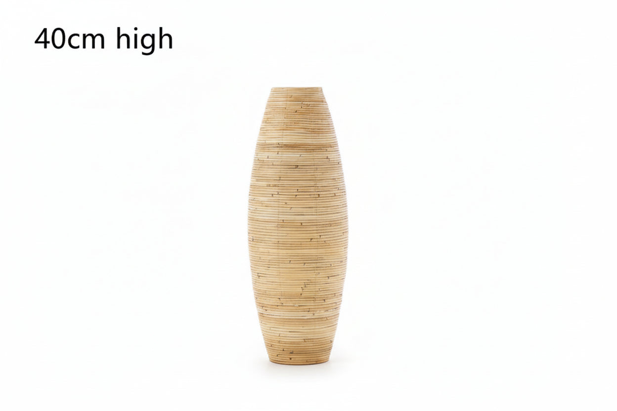 Natural Color Indonesian Rattan Vase Rattan Vase