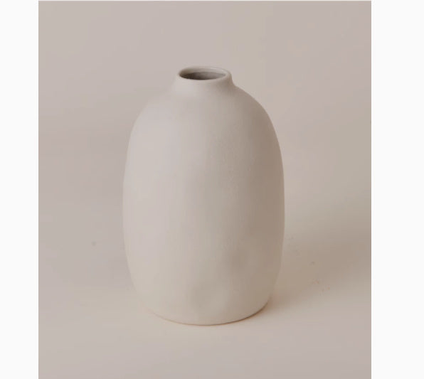 White Nordic Minimalist Ceramic Vase Advanced