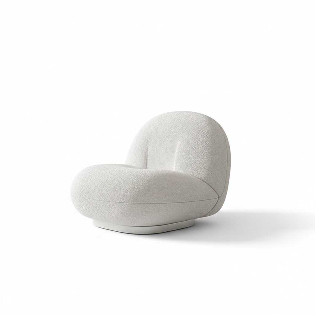 Lamb Wool Living Room Sofa| Luxe Off-White