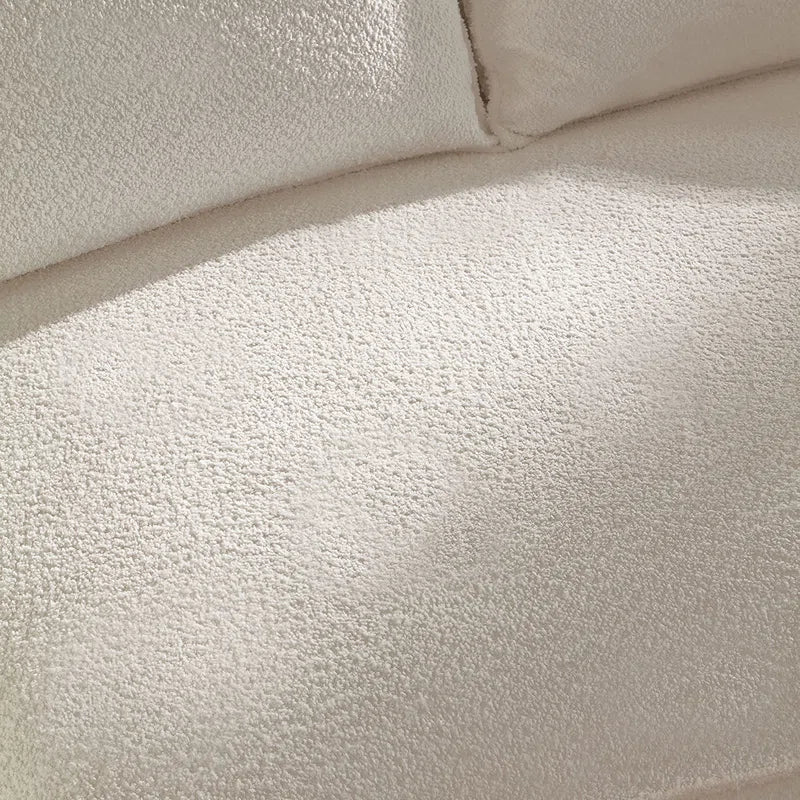 125" Modern Curved Sectional Sofa Couch with Chaise, Upholstery Boucle Sofa Couch with Pillows,Sectional Boucle Fabric Couch for Living Room