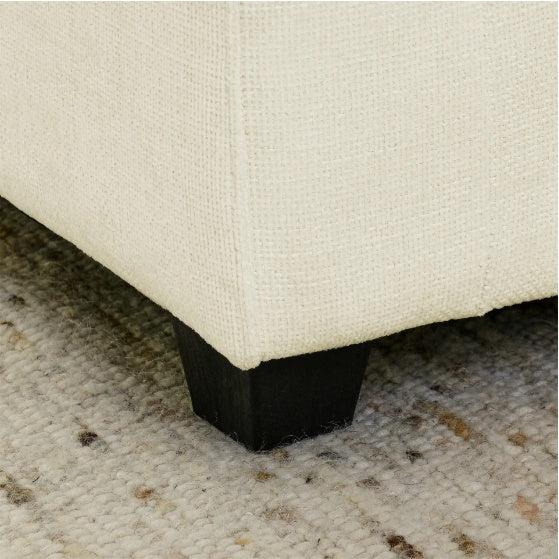 3-Piece Chenille Fabric Sofa Set – 3-Seater + Loveseat + Accent | Beige & White