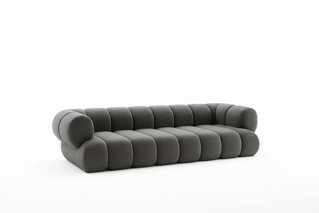 Atunus Nordic Modern Large Velvet L‑Shape Modular Sectional Sofa