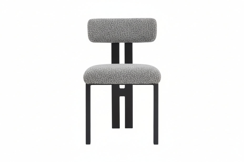 Upholstered Armless Dining Chairs with Metal Legs