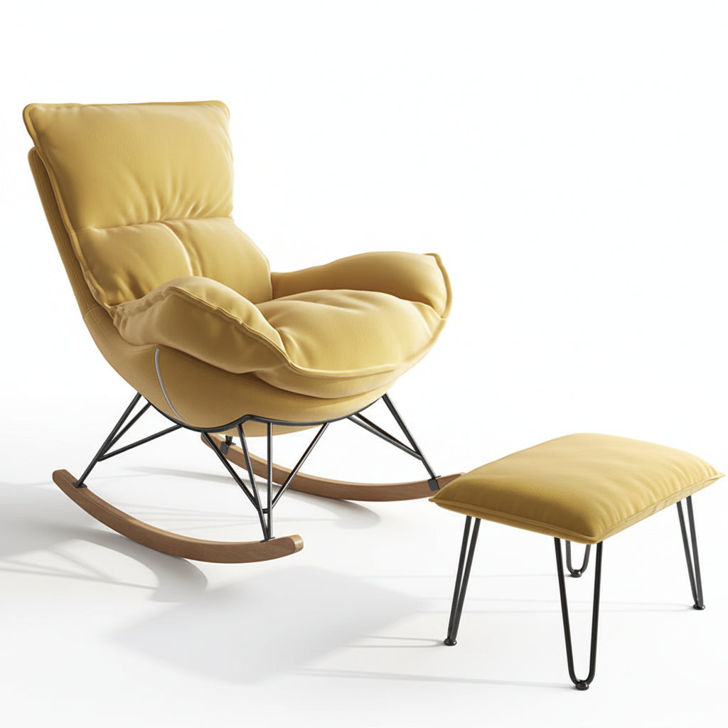 Casual Reclining Rocking Chair Couch