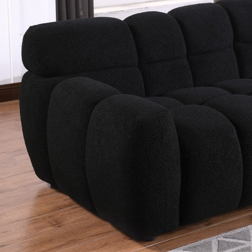 Marshmallow Bouclé Sofa 3-Seater — 87.4" Deep & Cozy Structure