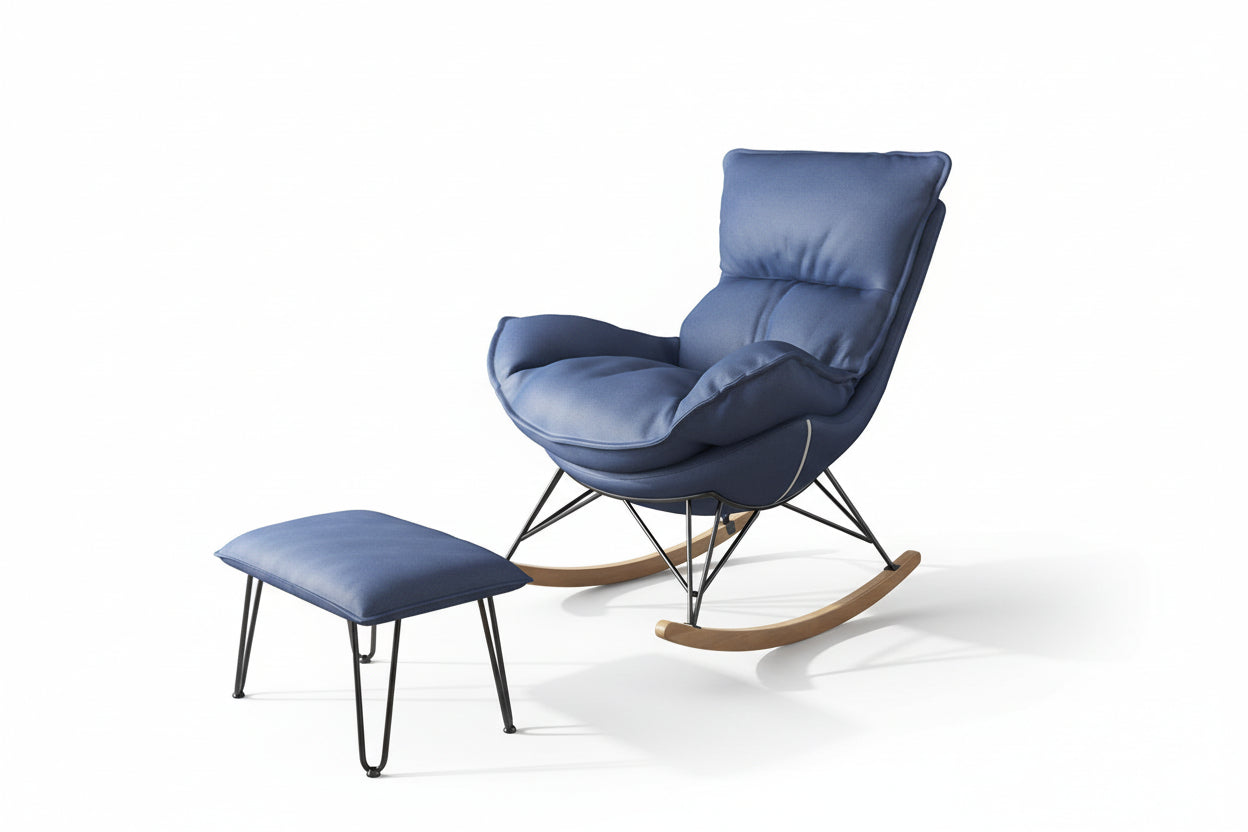 Casual Reclining Rocking Chair Couch