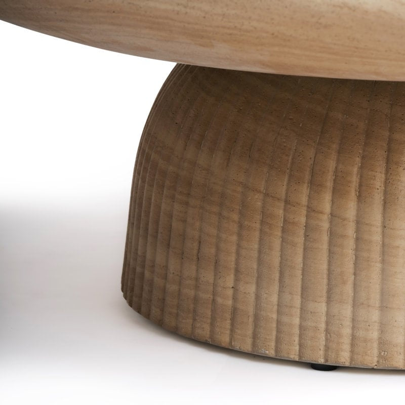 Maddox Single round Coffee Table Stone Marble Effect