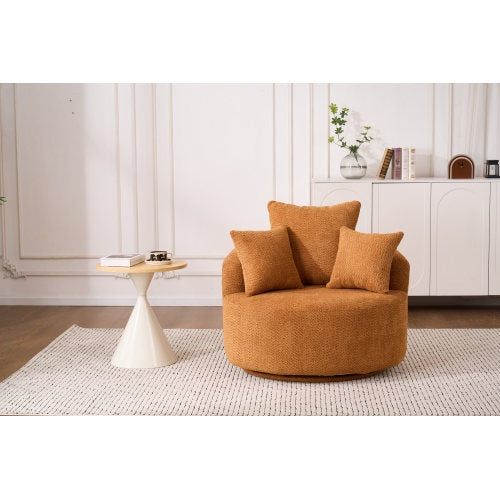 Swivel Compression Chair – White Crochet Yarn Full-Sponge Comfort