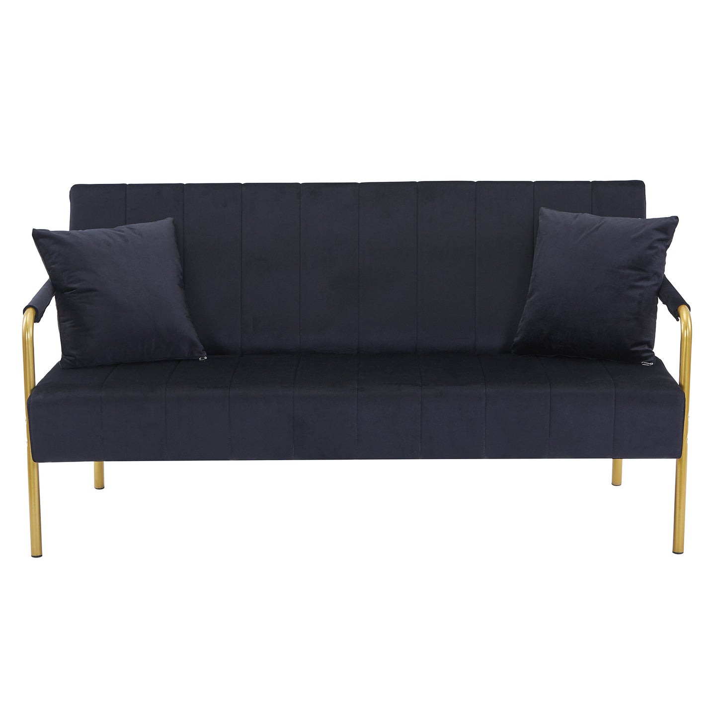 Modern Velvet Loveseat Sofa – High-Back, Solid Wood Frame | Seraph & Stone
