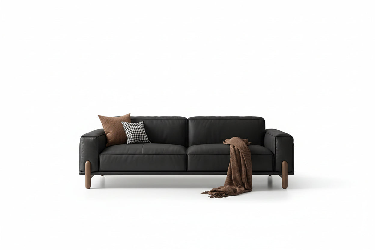 Genuine Leather Standard Sofa Cushion Couch