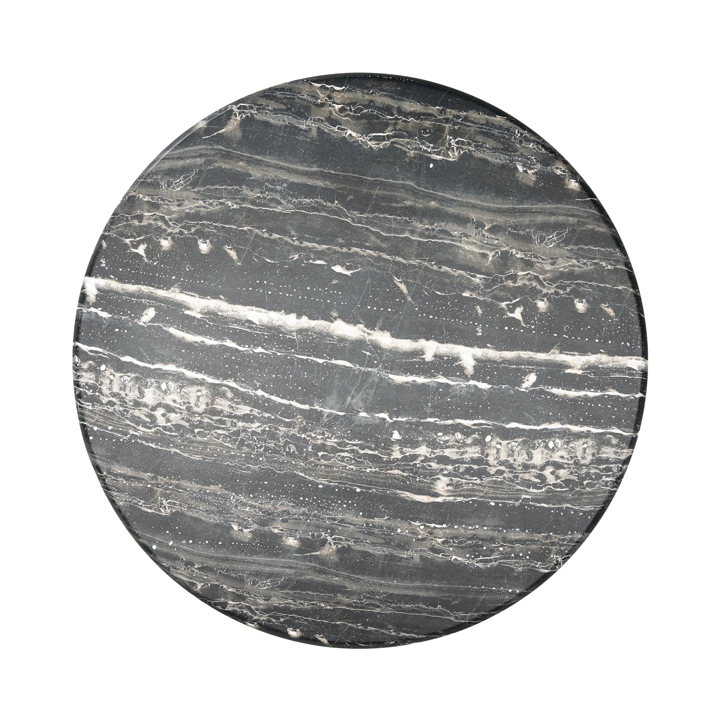 Maddox Single round Coffee Table Stone Marble Effect