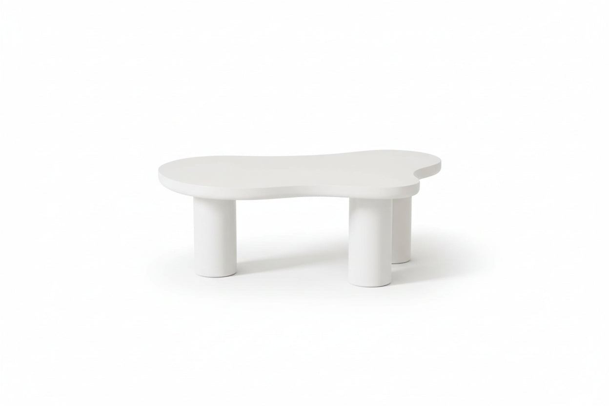 White Cloud-Shaped Coffee Table