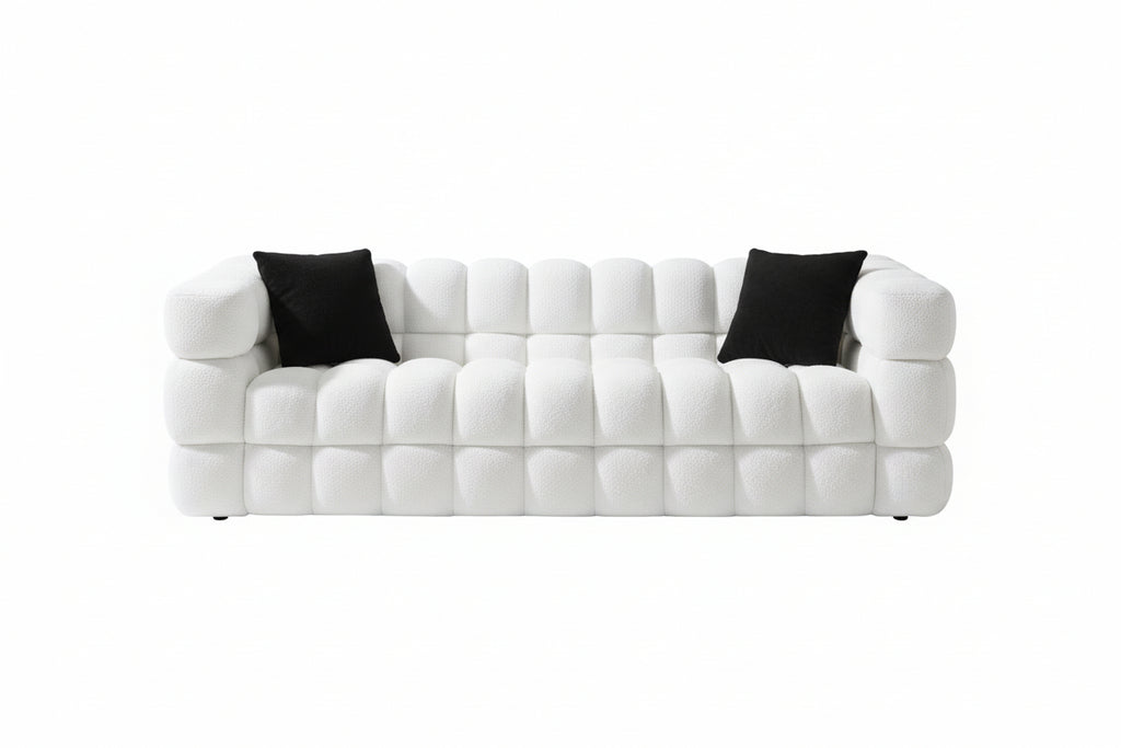 3-Seater Marshmallow Bouclé Sofa