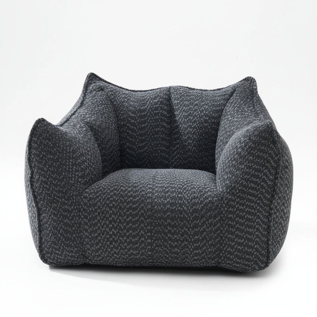 Compressed Plush Bouclé Bean Bag Sofa