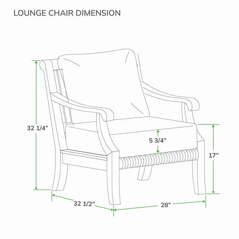 Mosko Premium Indonesia Teak Wood Outdoor Lounge Chair with Beige Cushion