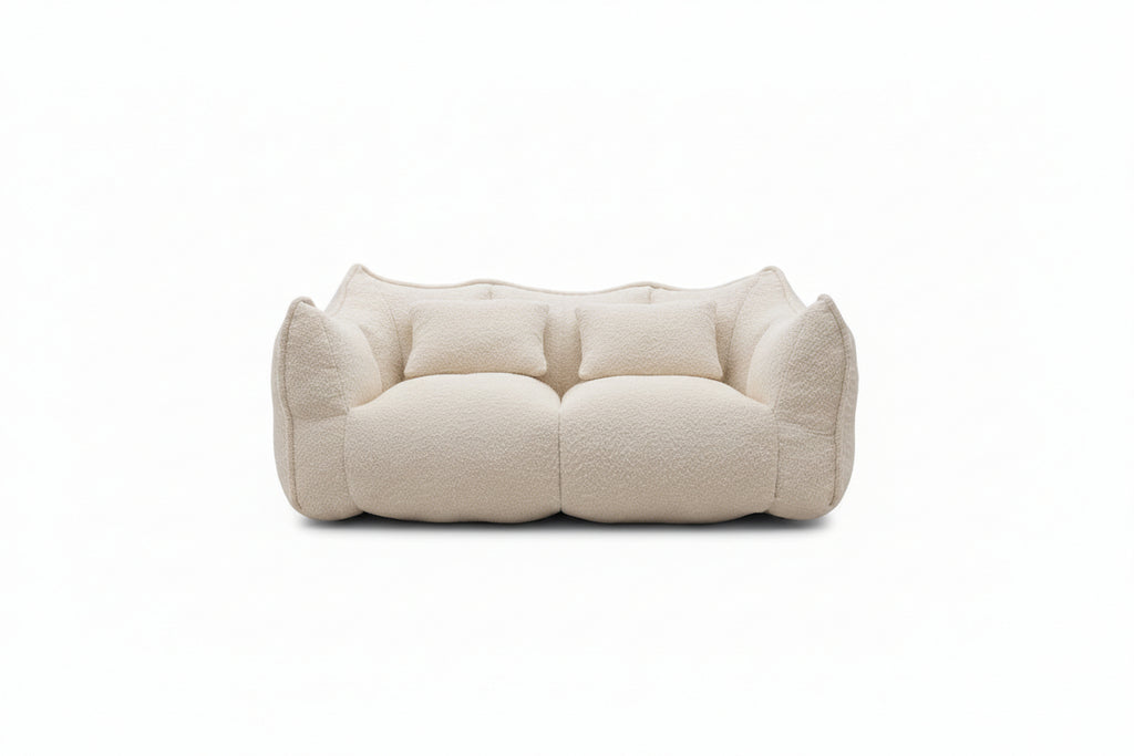 Compressed Plush Bean Bag Sofa – Ultra‑Soft Bouclé Lounge Chair