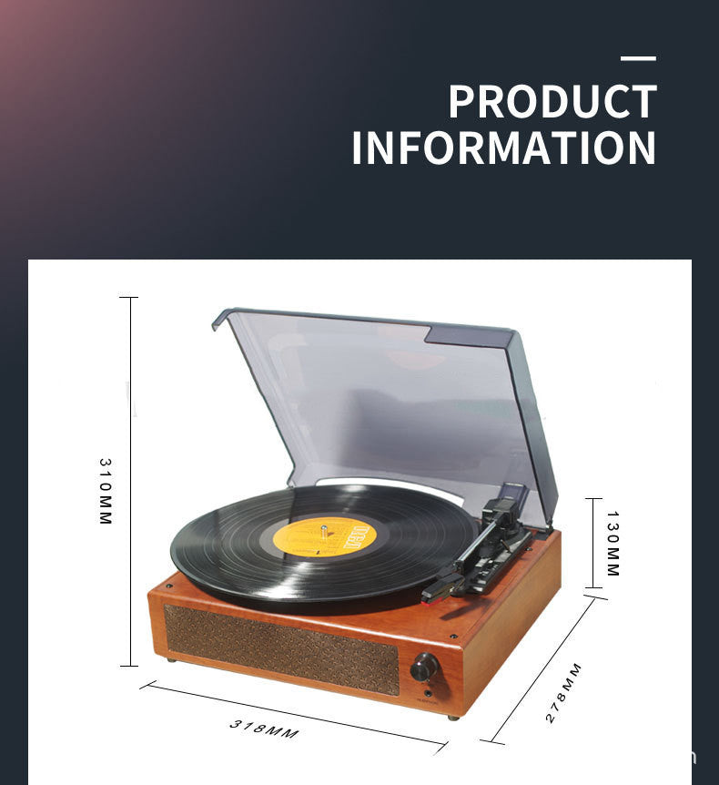 Vinyl Record Player Classic Retro Gramophone