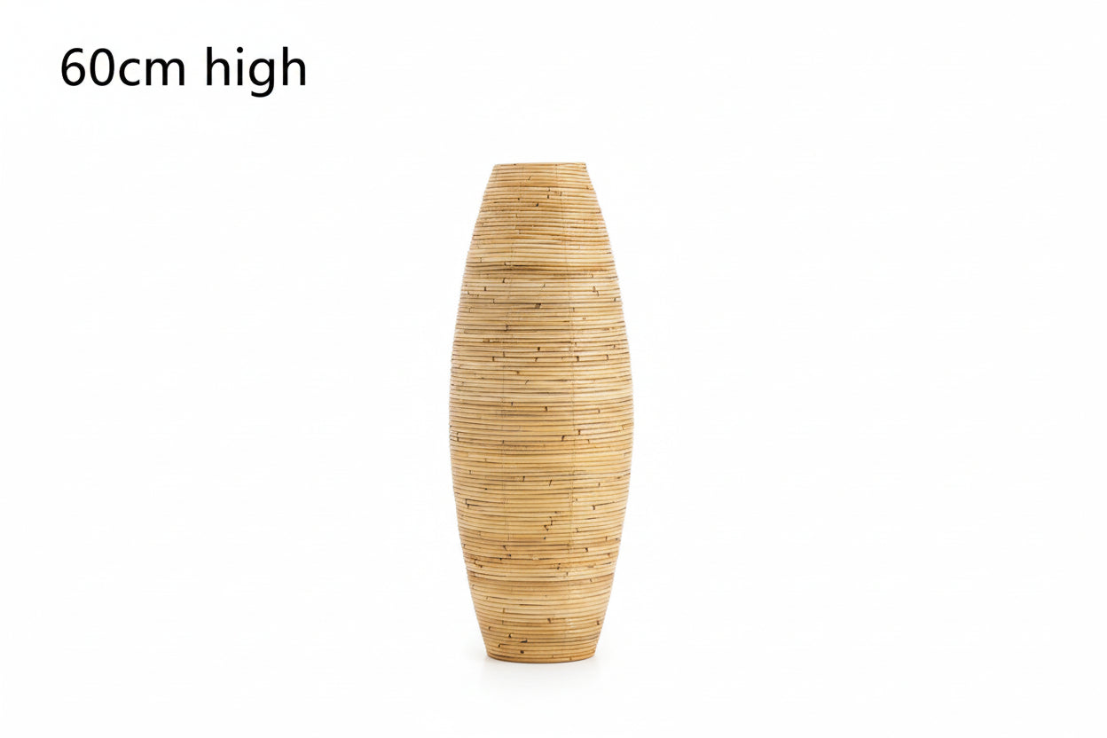 Natural Color Indonesian Rattan Vase Rattan Vase